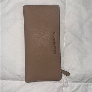 Michael Kors Tan Zip Wallet